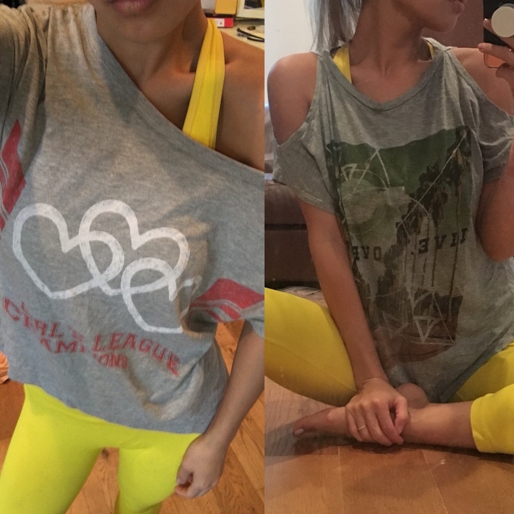 LOT 2 Zara Urban Outfitters Cold Off Shoulder tees
